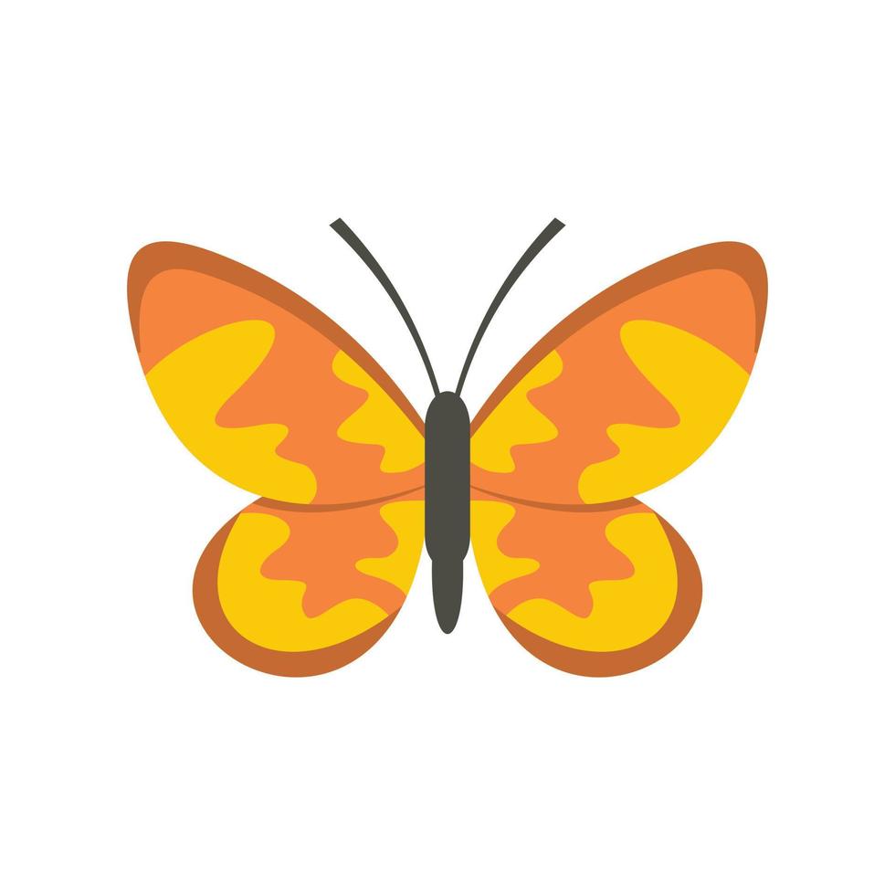 Wild butterfly icon, flat style. vector