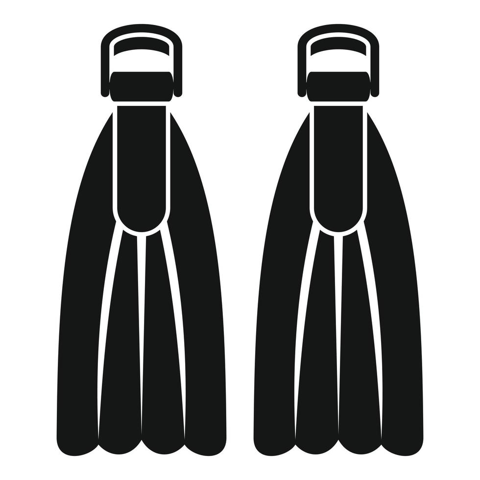 Diving fins icon, simple style vector