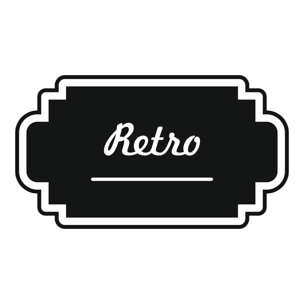 Old label icon, simple style. vector