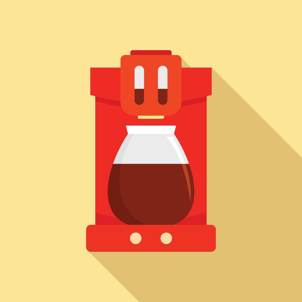 Coffee machine icon, flat style vector