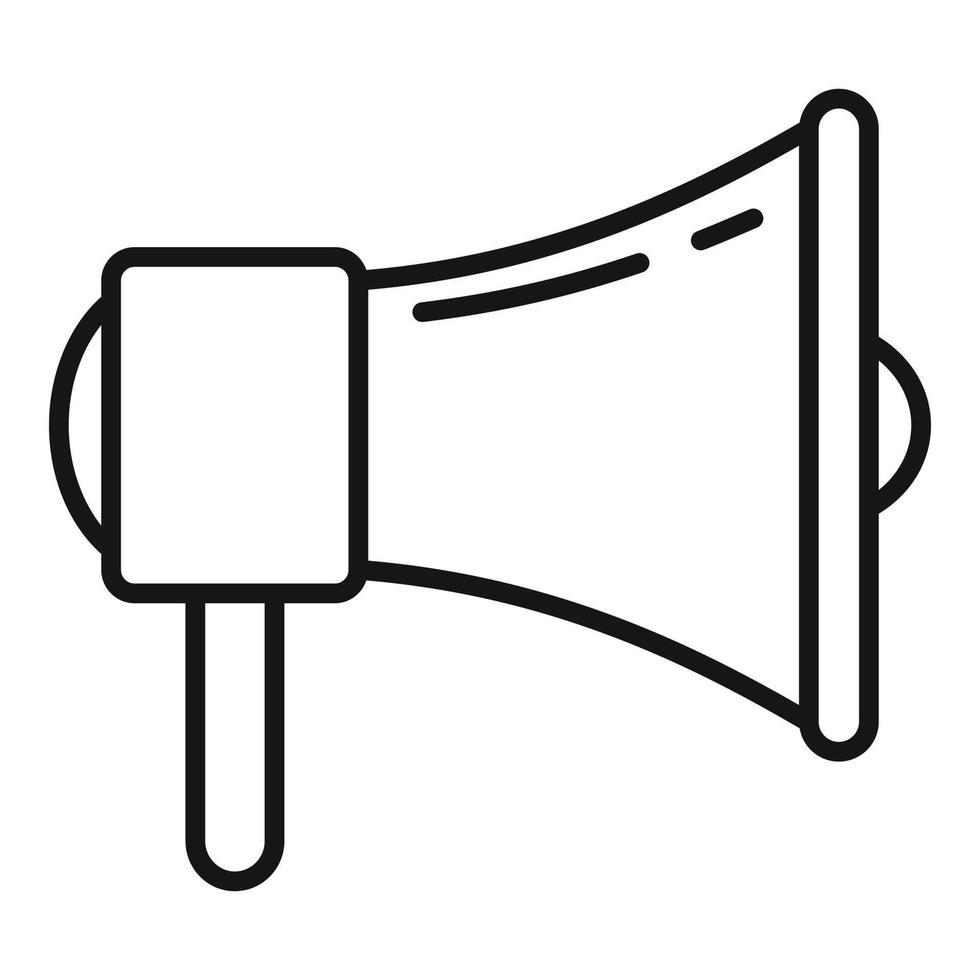 Product manager megaphone icon, outline style vector