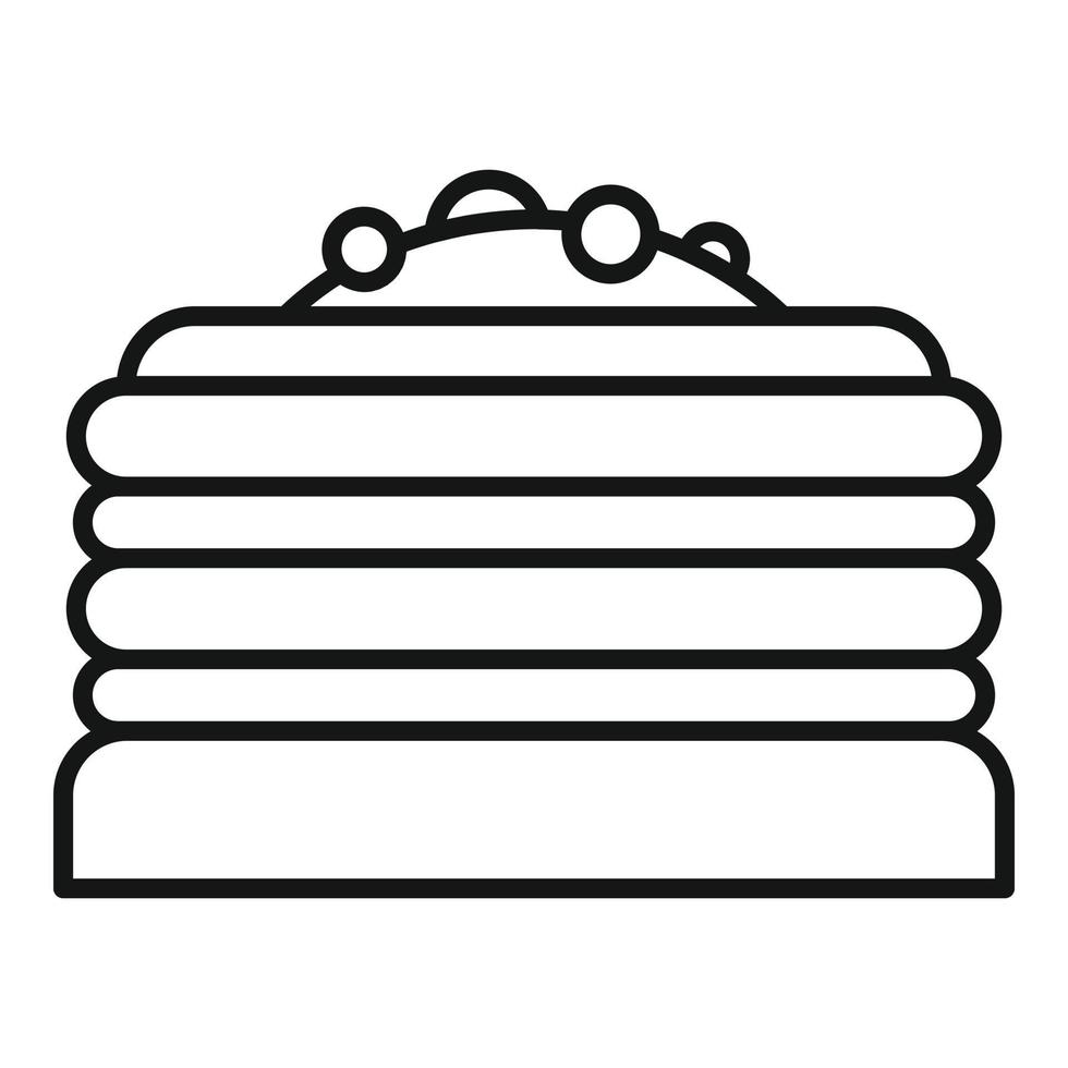 Cake icon, outline style vector