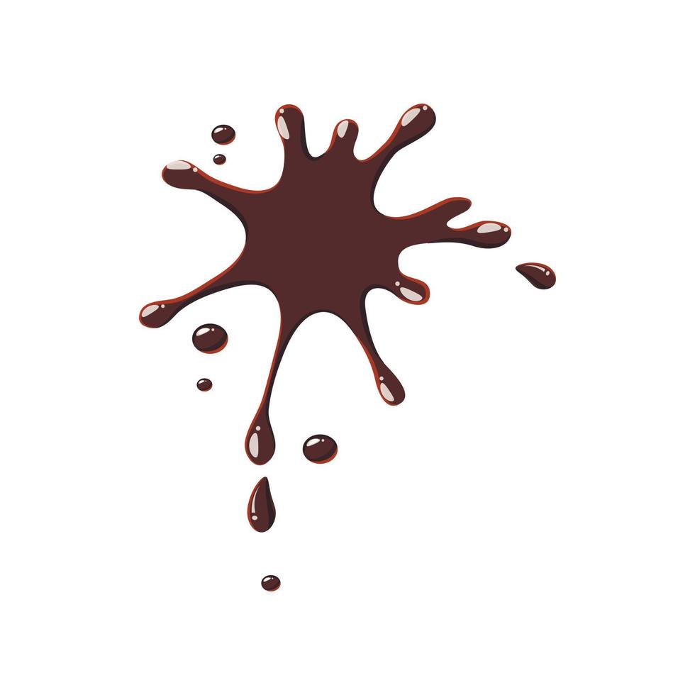 gotas marrones de icono de chocolate vector