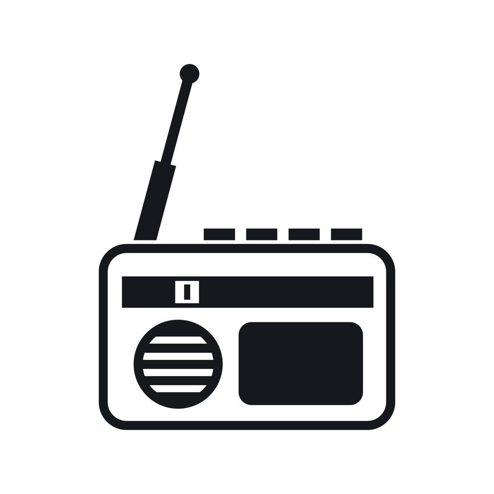 icono de radio, estilo simple vector