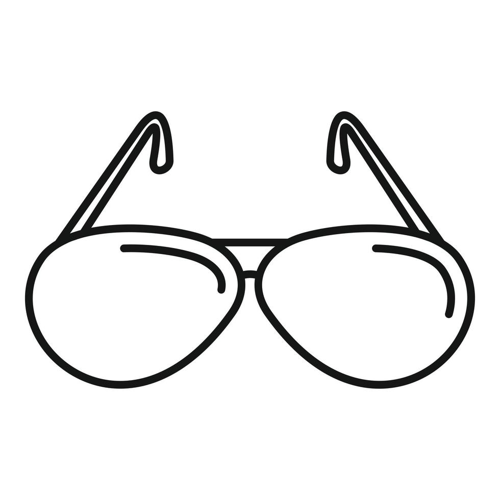 icono de gafas de sol de cazador, estilo de esquema vector