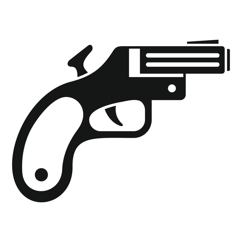 icono de pistola de bengalas, estilo simple vector