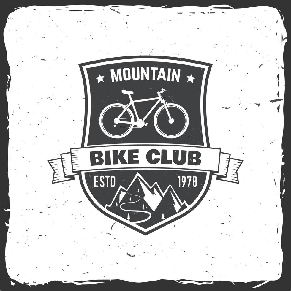 club de ciclismo de montaña. ilustración vectorial vector