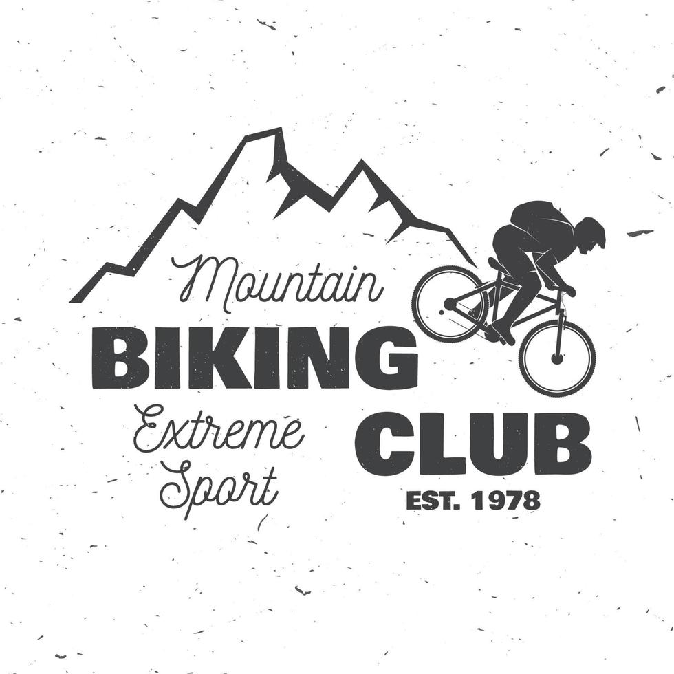 club de ciclismo de montaña. ilustración vectorial vector