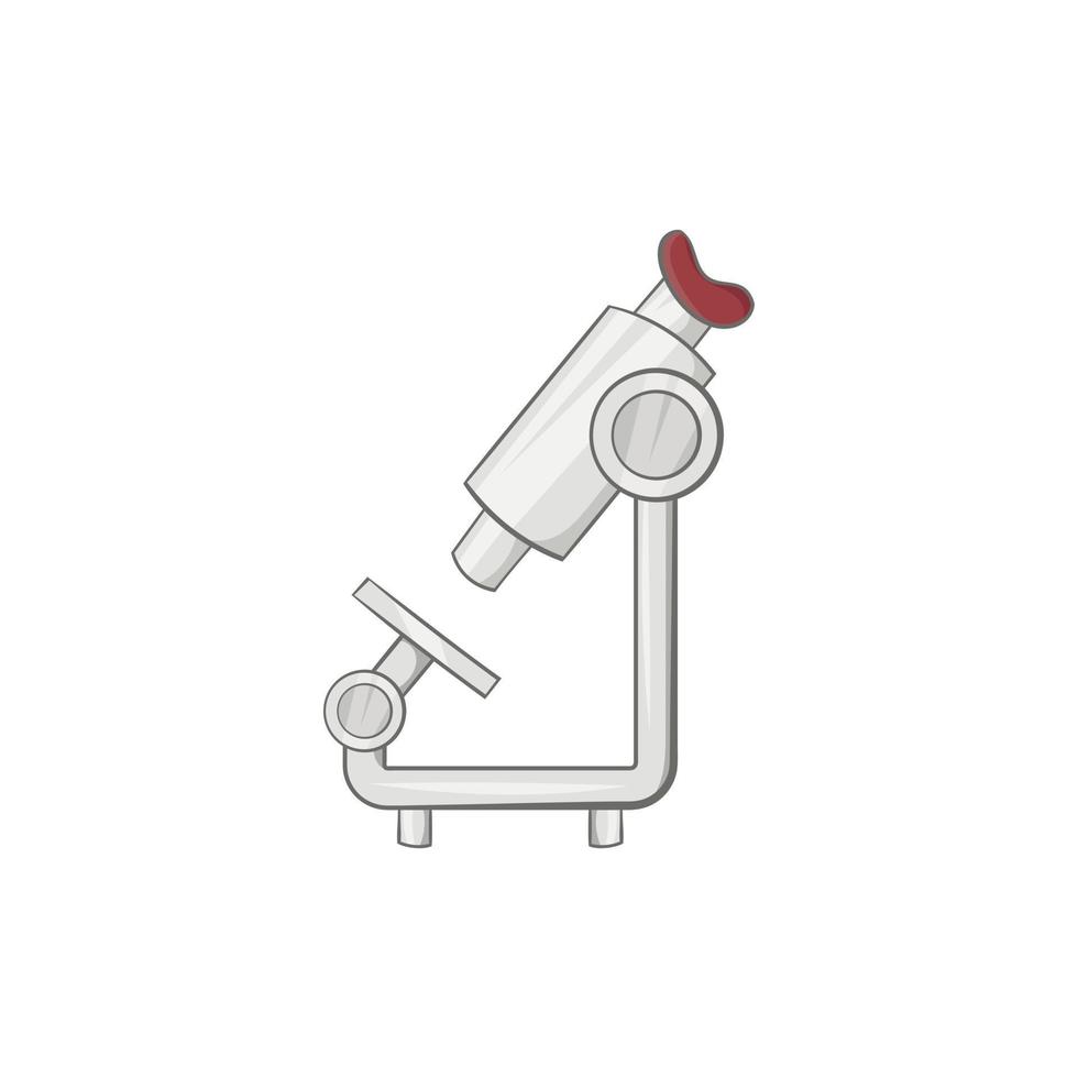 icono de microscopio en estilo de dibujos animados vector