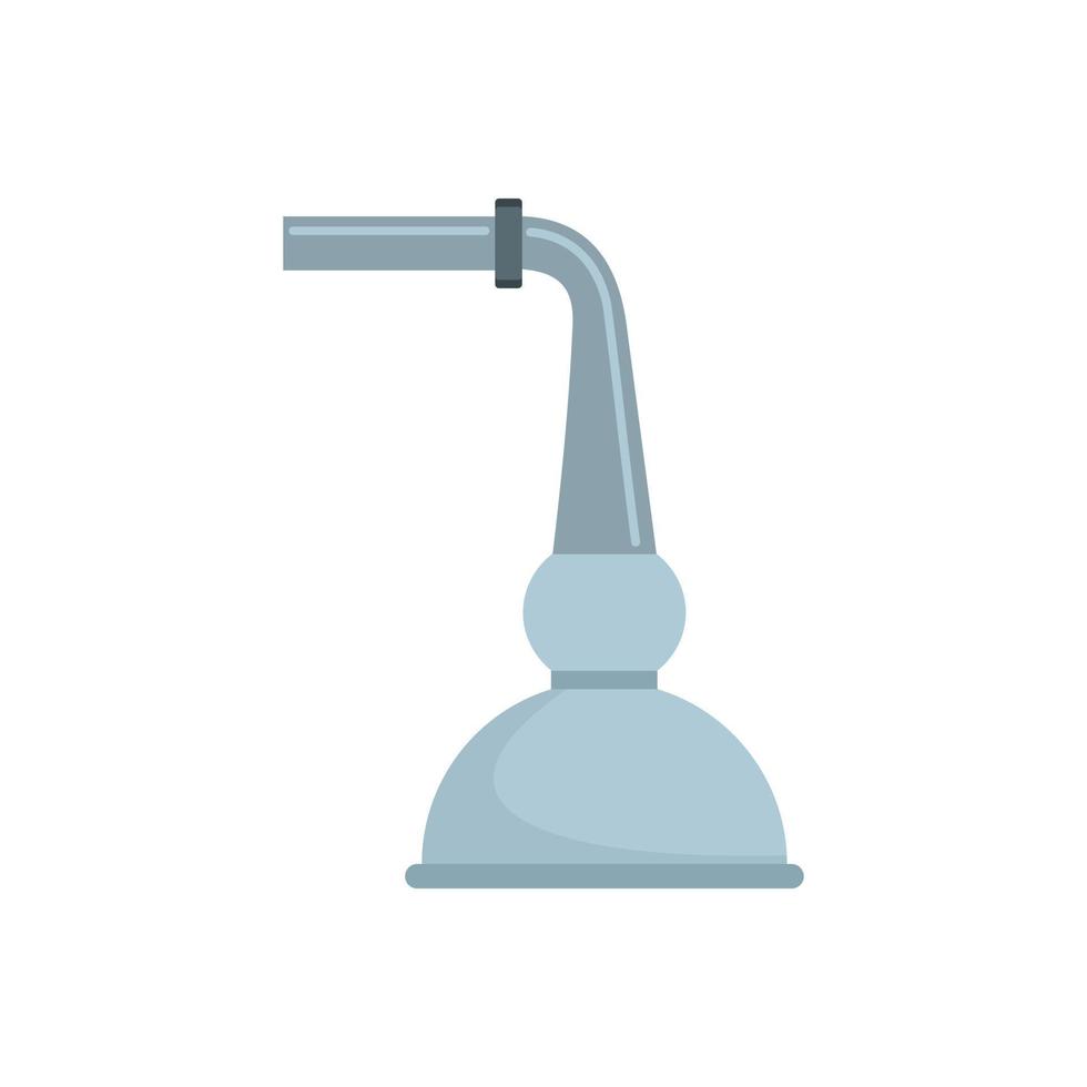 Steel pipe icon, flat style vector