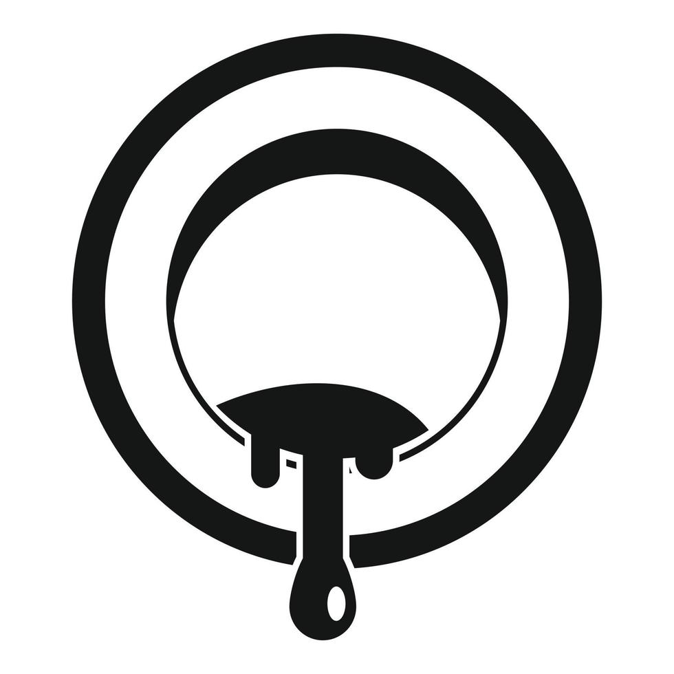 Half cutted coconut icon, simple style vector