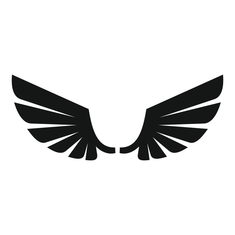 Wings angel icon, simple style vector