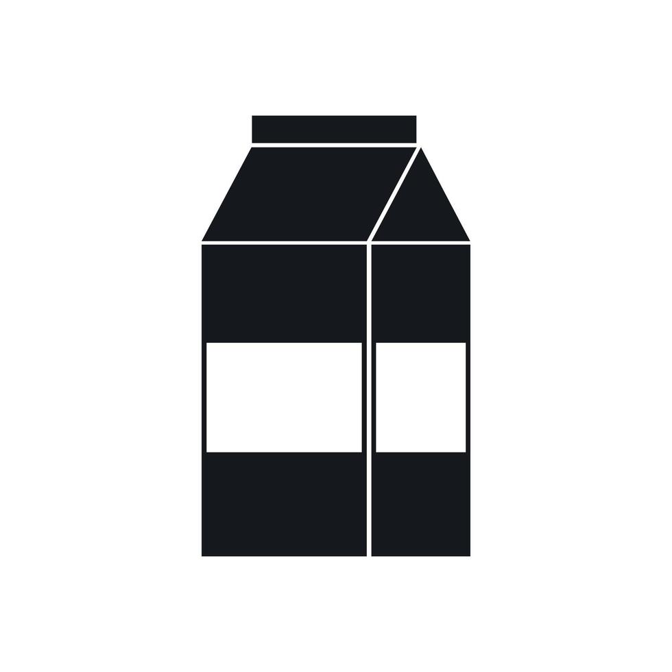 icono de caja de leche, estilo simple vector
