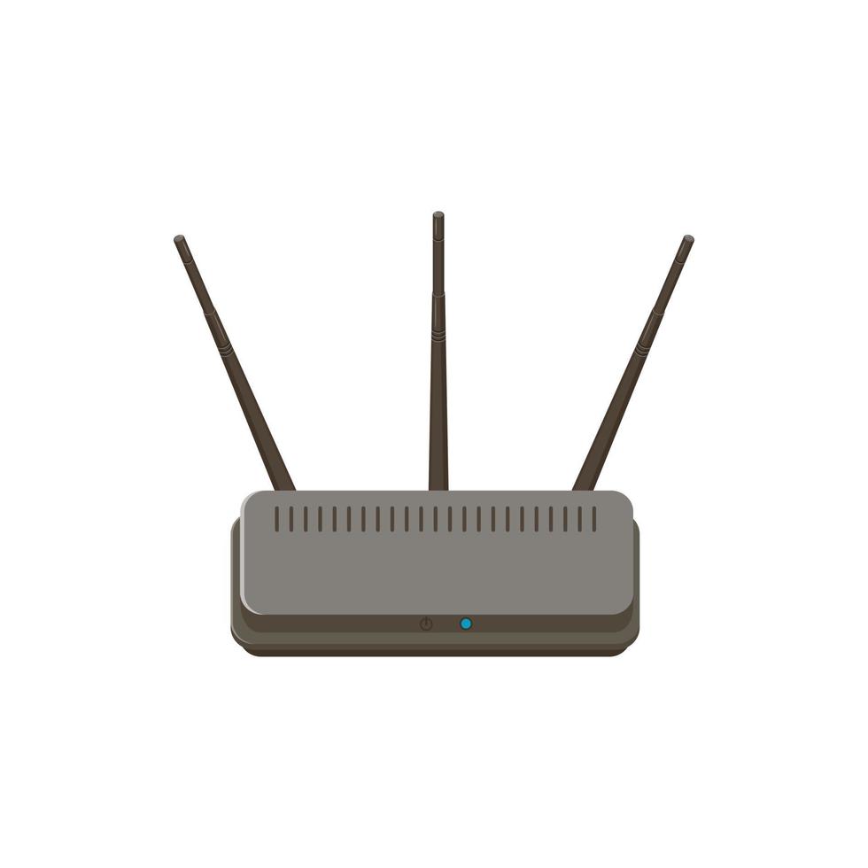 Wireless router icon, cartoon style vector