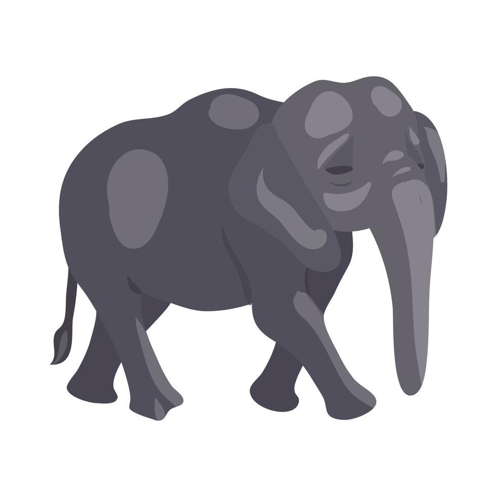 icono de elefante, estilo de dibujos animados vector