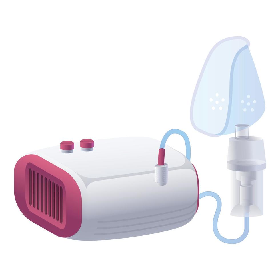 Inhaler equipment icon, cartoon style vector