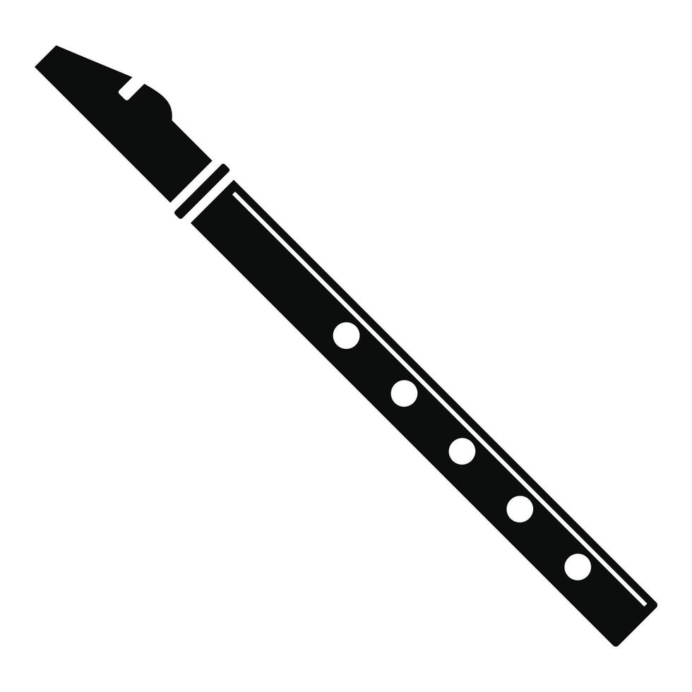 Classic flute icon, simple style vector