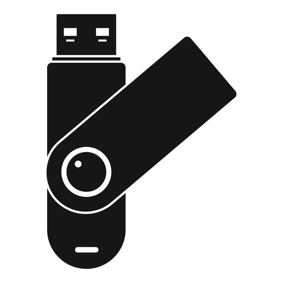 Usb device icon, simple style vector