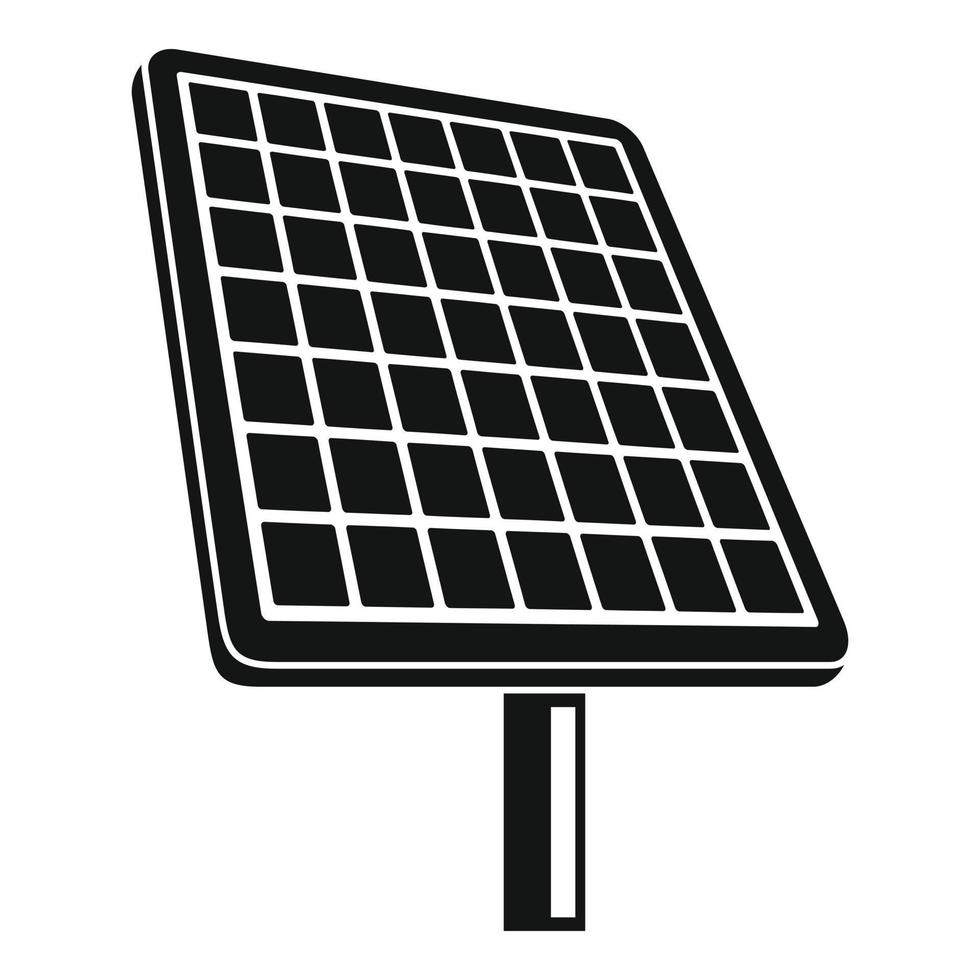 icono de panel solar, estilo simple vector