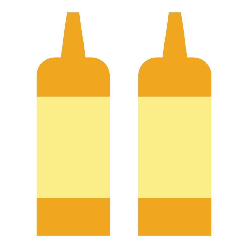 Mustard bottles icon, flat style vector