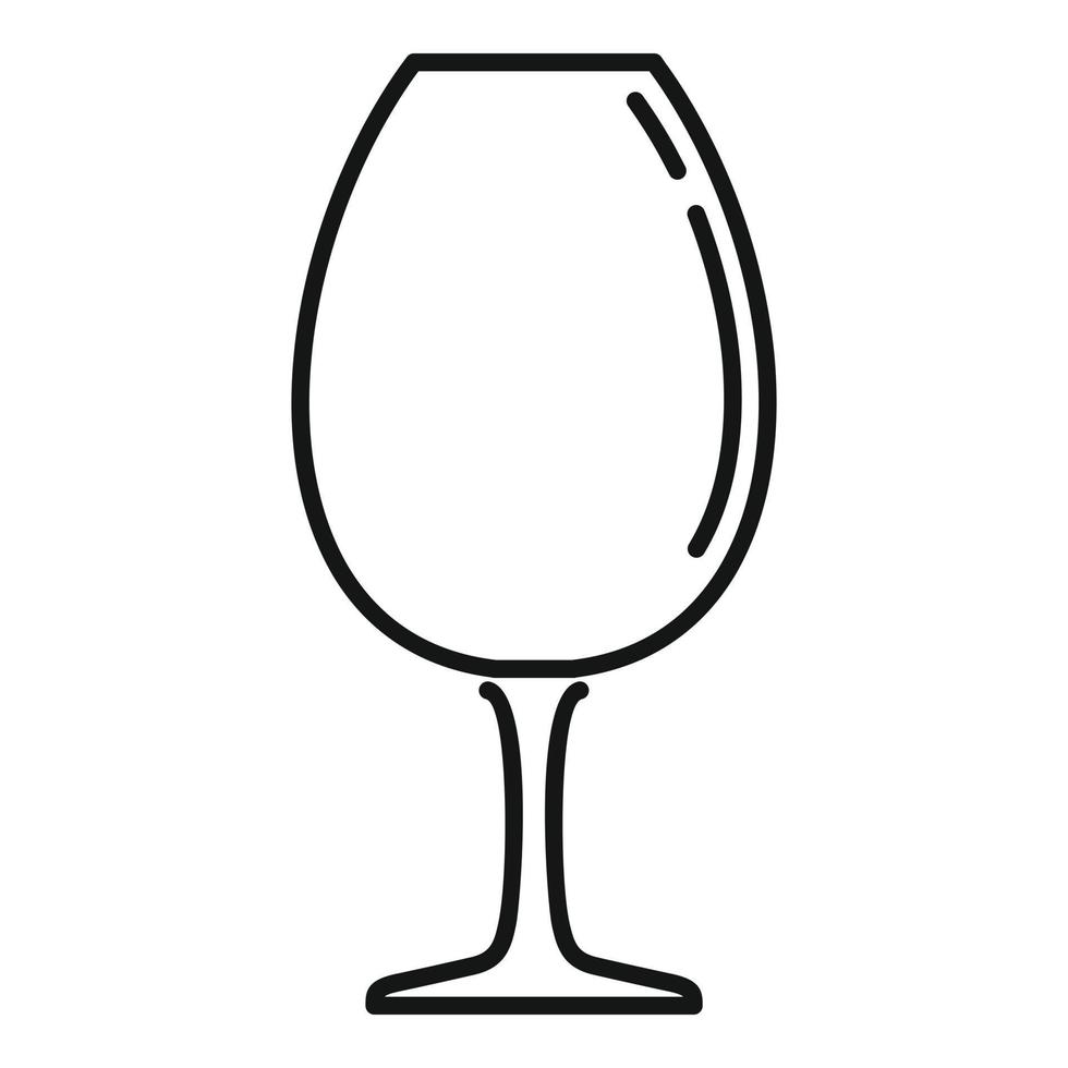 Beverage wineglass icon, outline style vector