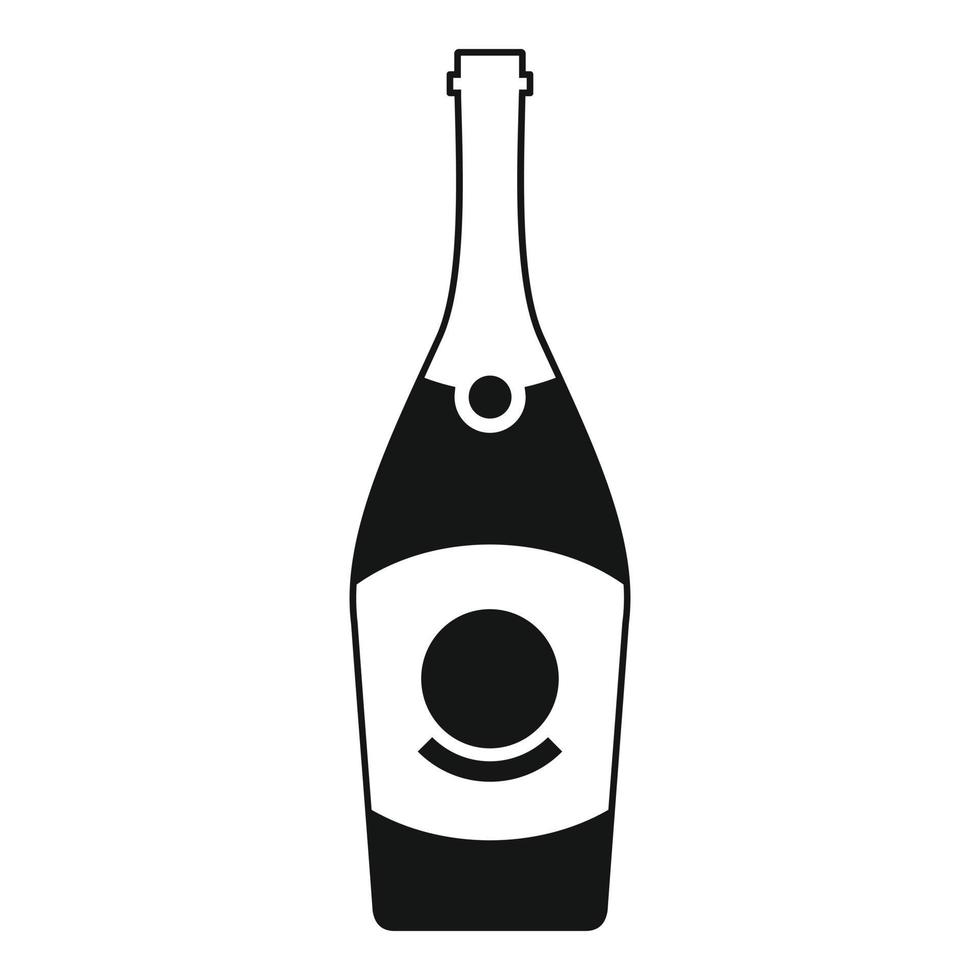 Cabernet champagne icon, simple style vector