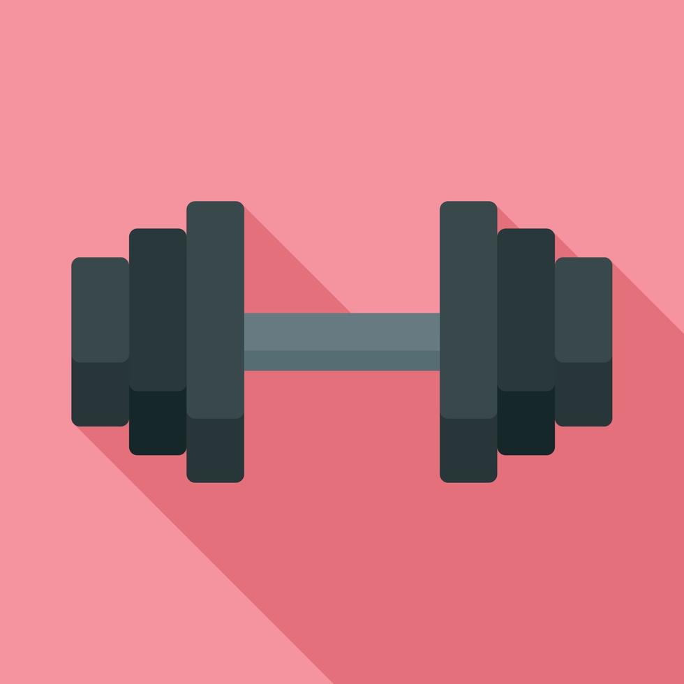 Sport dumbell icon, flat style vector