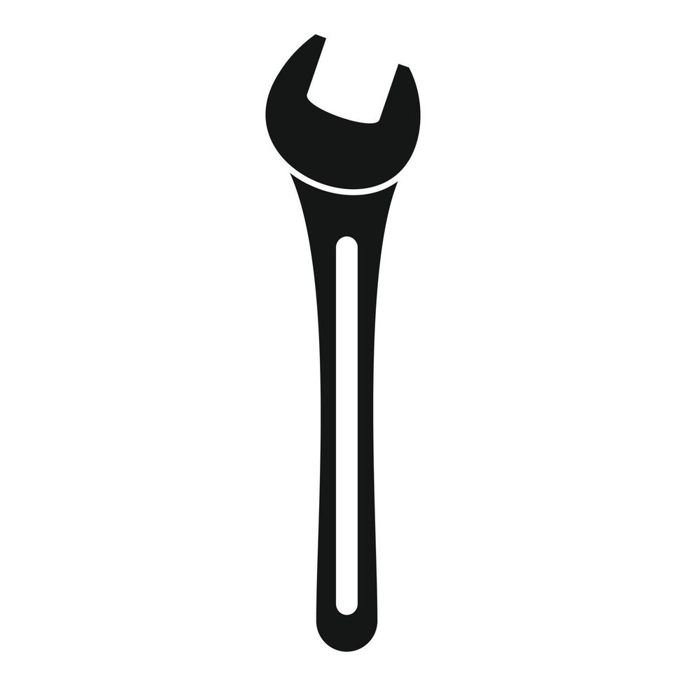 Restore wrench icon, simple style vector