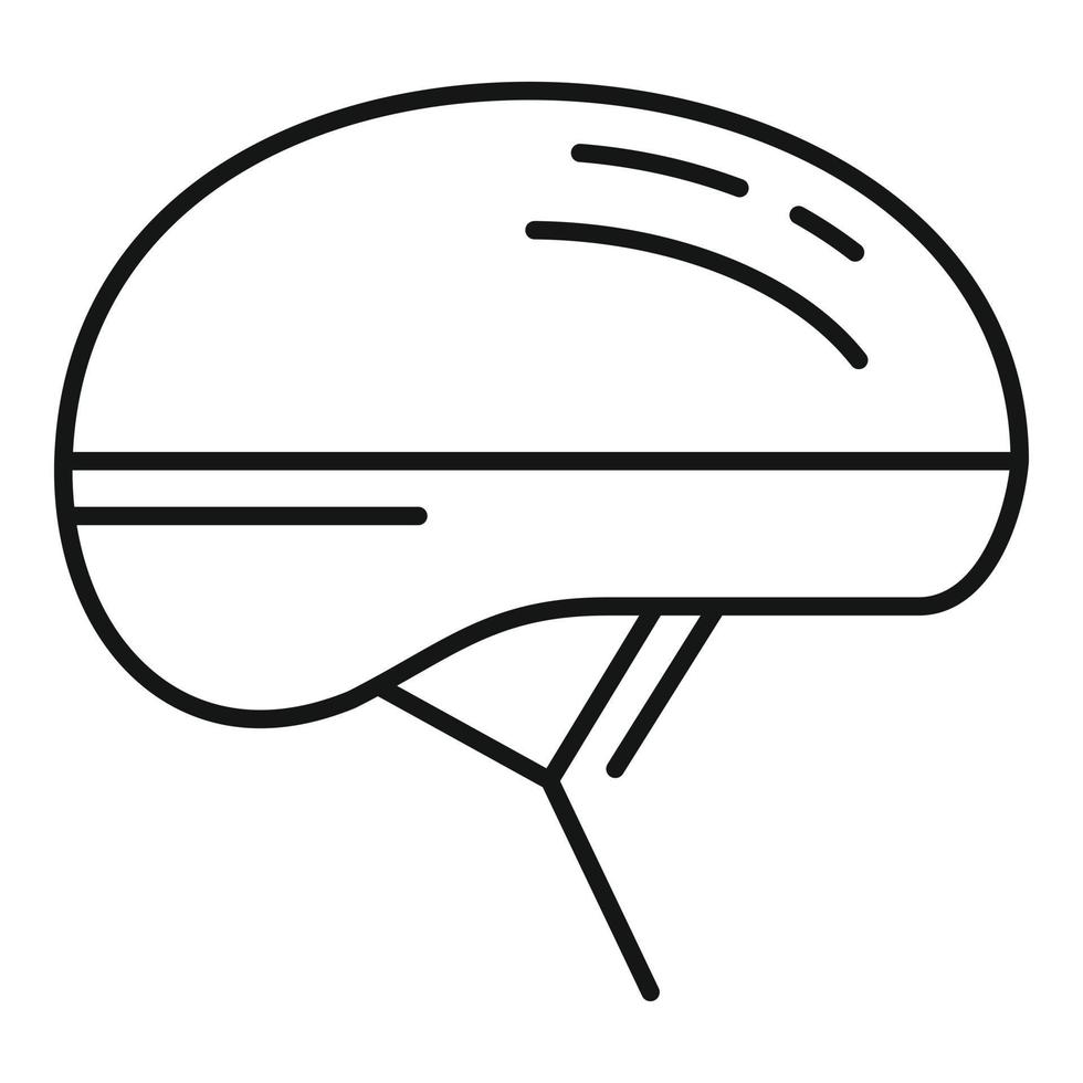 Bike rent helmet icon, outline style vector