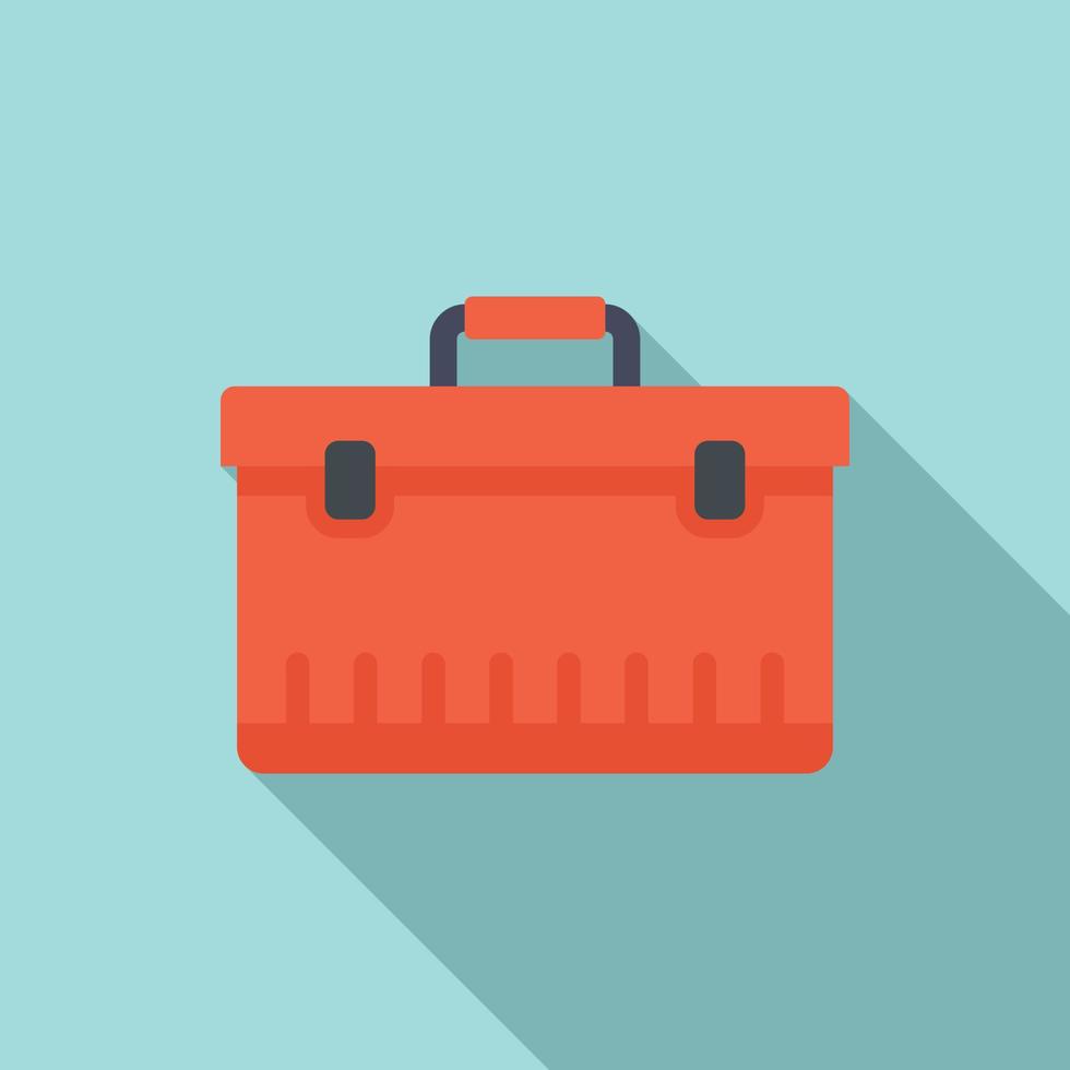 Car tool box icon, flat style vector