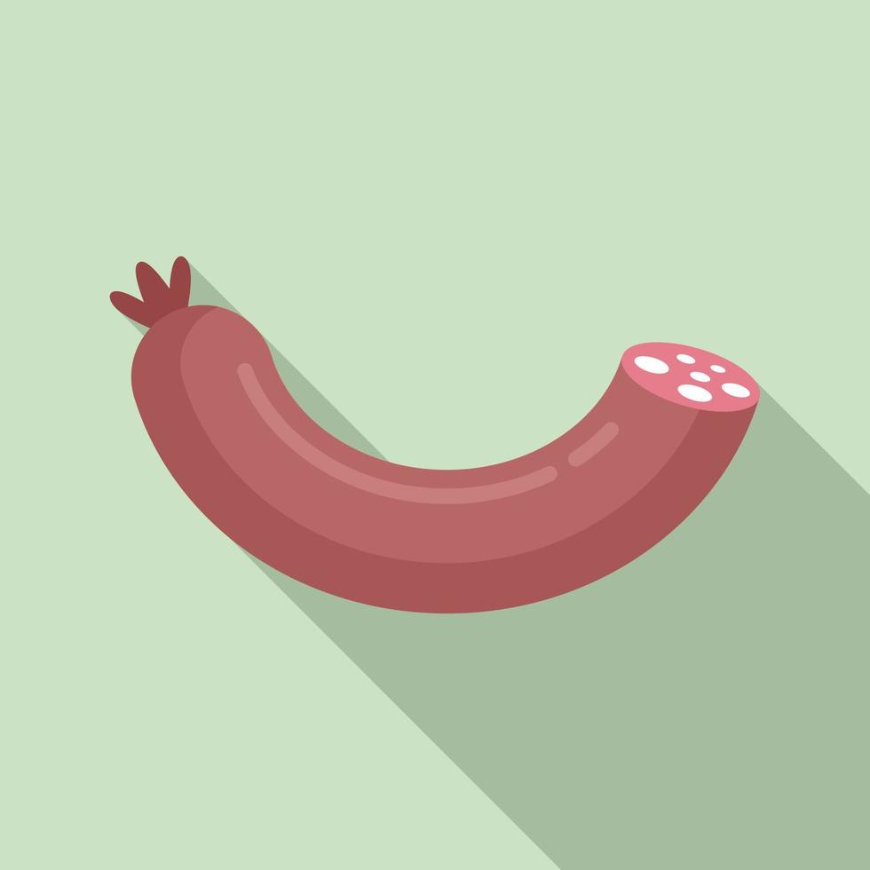 Market sausage icon, flat style vector