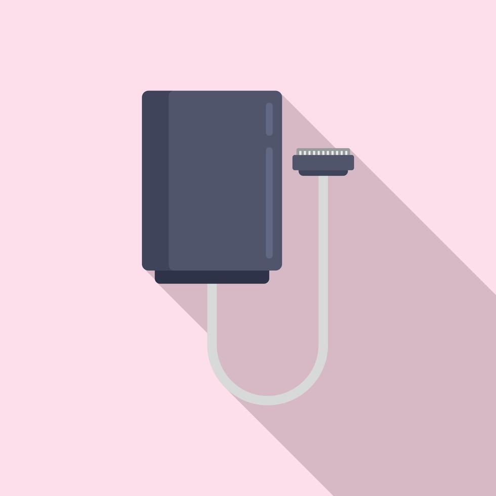 icono de cable de reparación de vehículos eléctricos, estilo plano vector