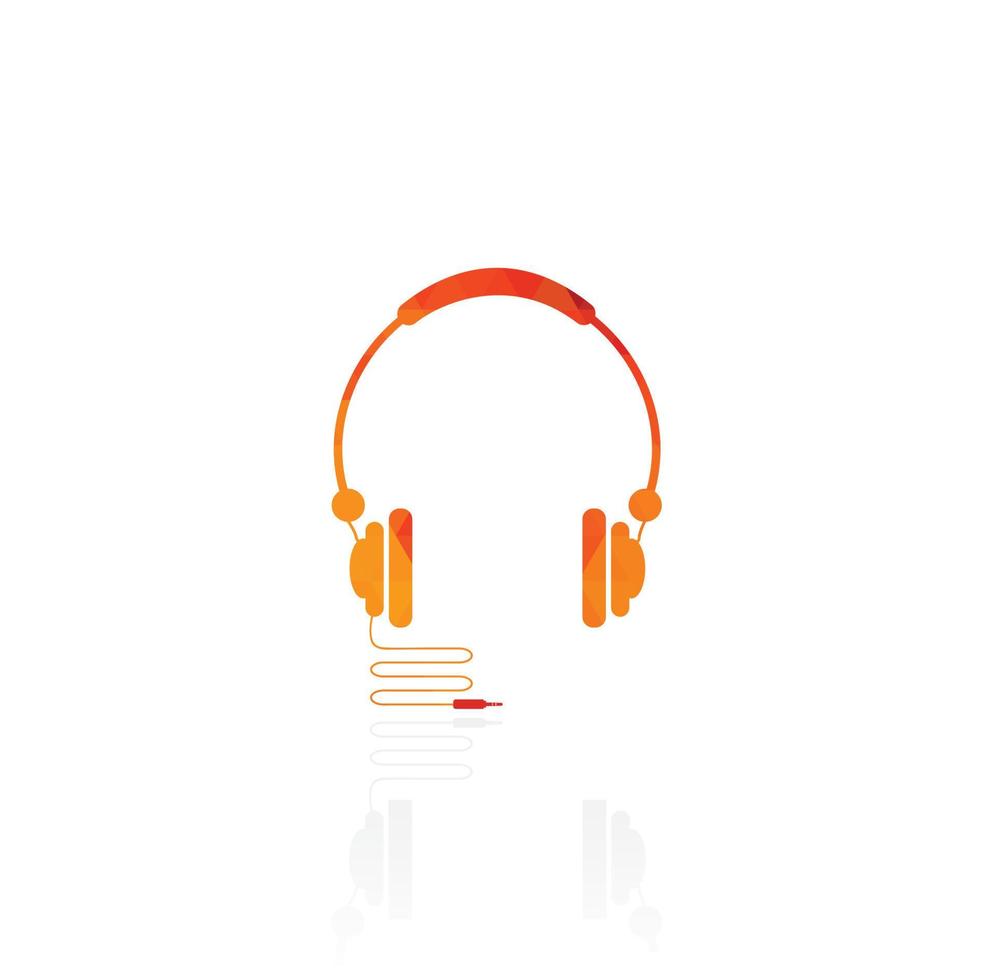 Inspiración en los diseños del logotipo de los auriculares aislada en el fondo blanco vector