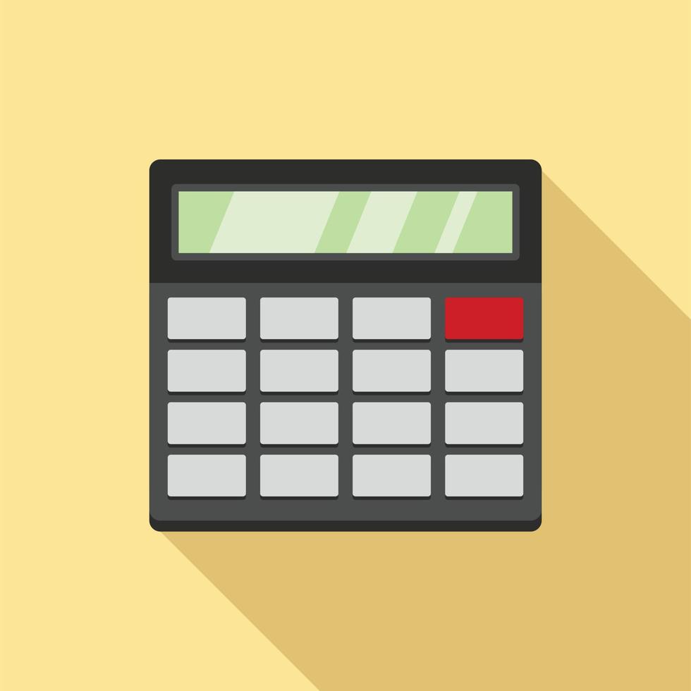 icono de calculadora, estilo plano vector