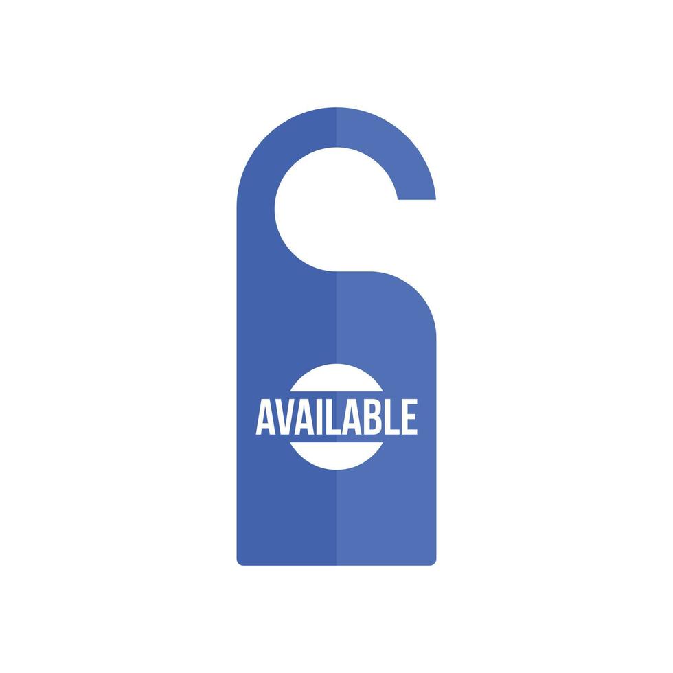 Available hanger tag icon, flat style vector