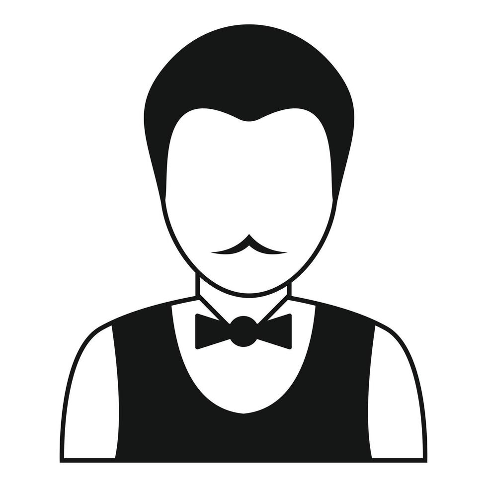 Sommelier man icon, simple style vector