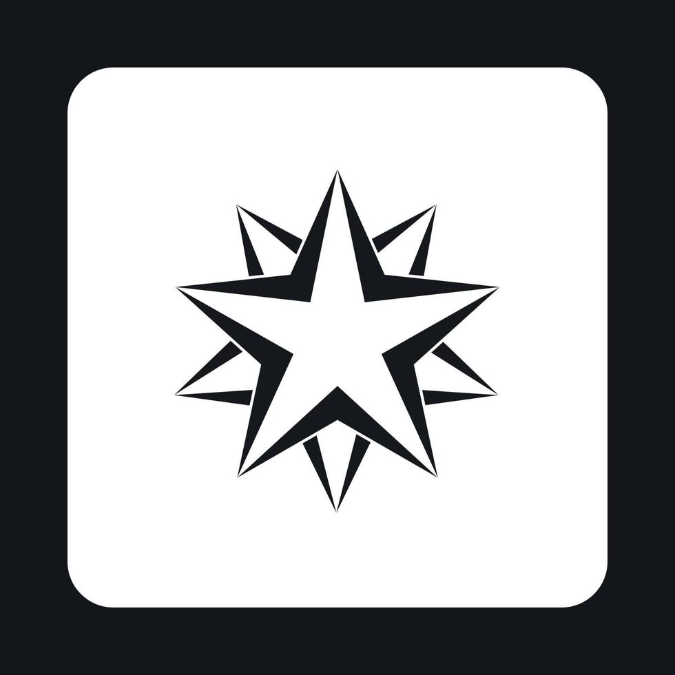 Two crossed stars icon, simple style vector