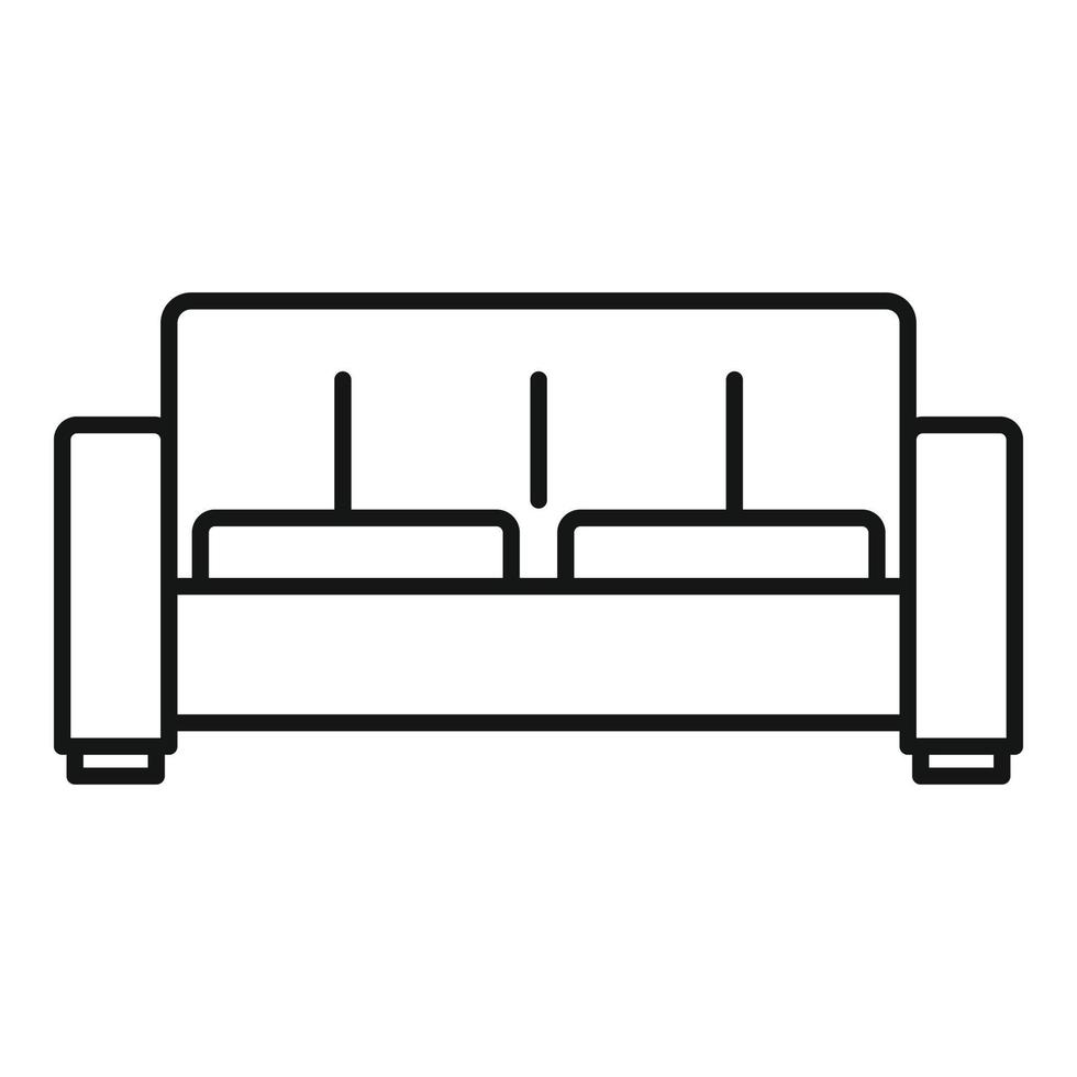 Folding sofa icon, outline style vector