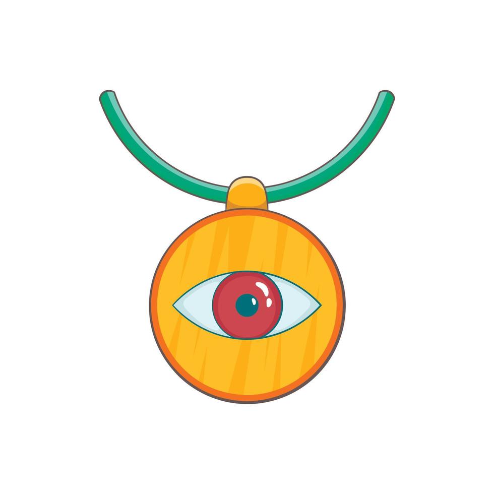 amuleto contra el icono del mal de ojo, estilo de dibujos animados vector