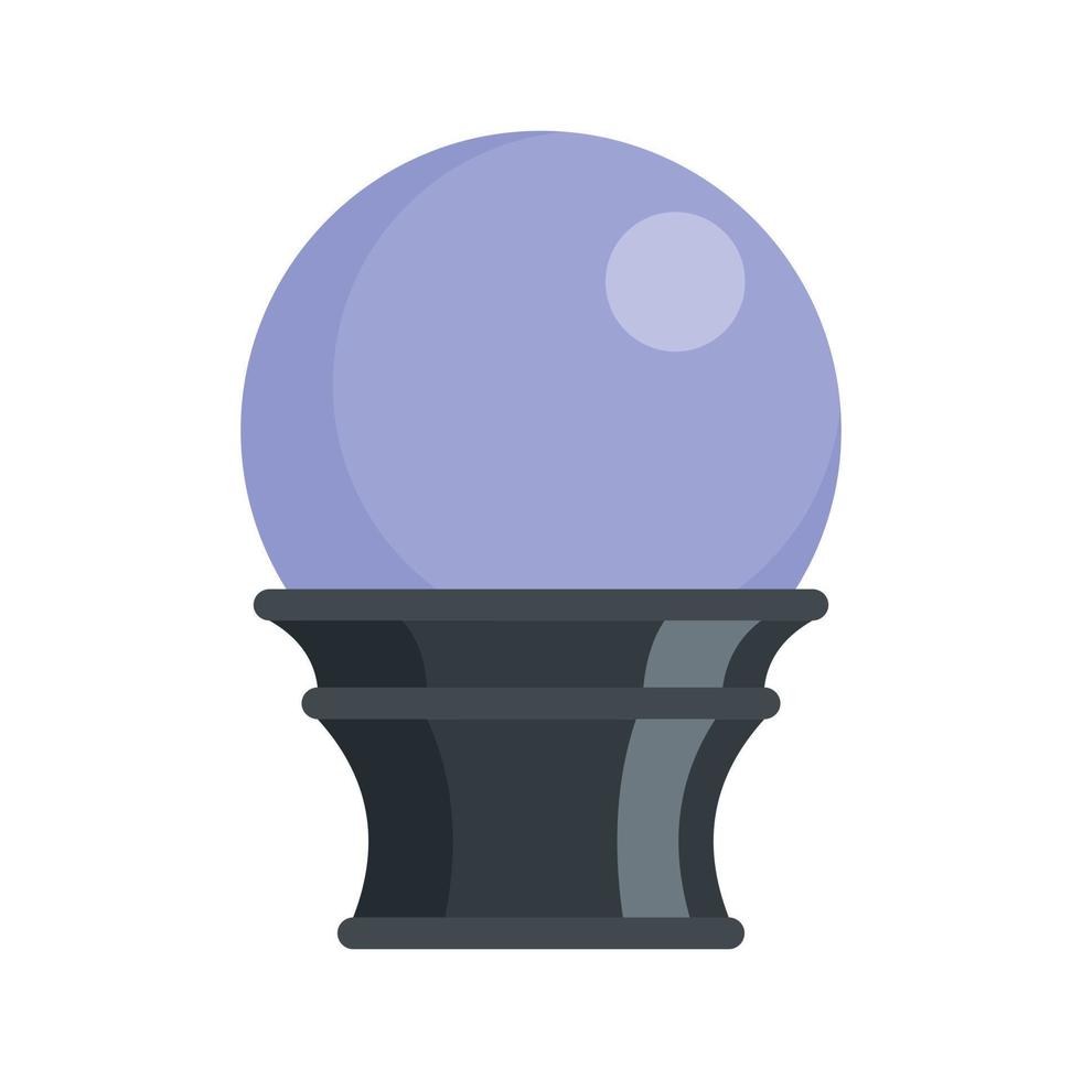 Magic glass ball icon, flat style vector