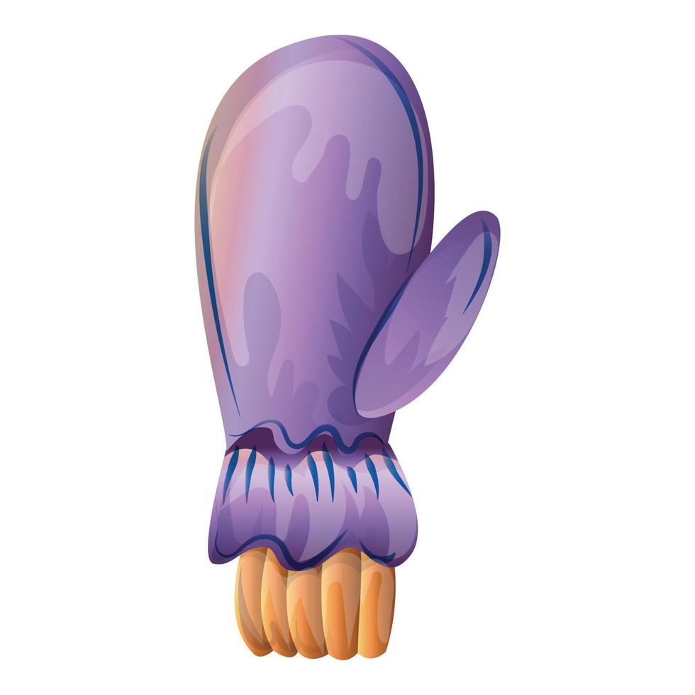 Winter glove icon, cartoon style vector
