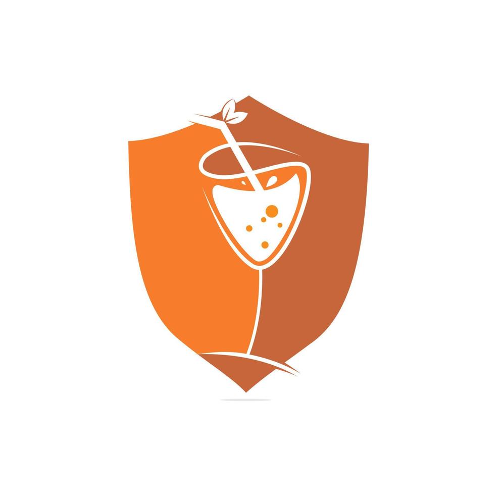 Ilustración de vector de concepto de diseño de logotipo de jugo de naranja