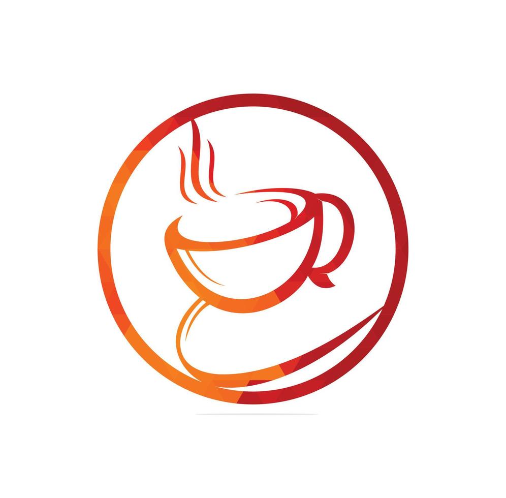 diseño de logotipo de vector de café café. plantilla de logotipo de icono de taza de café única.