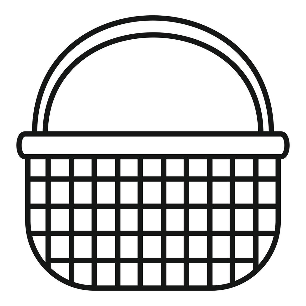 Traditional wicker icon, outline style vector