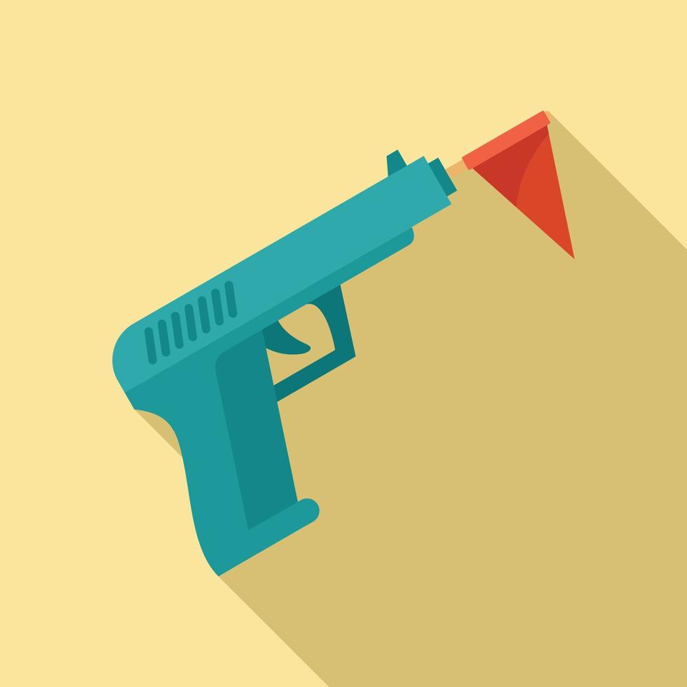 icono de pistola de circo, estilo plano vector