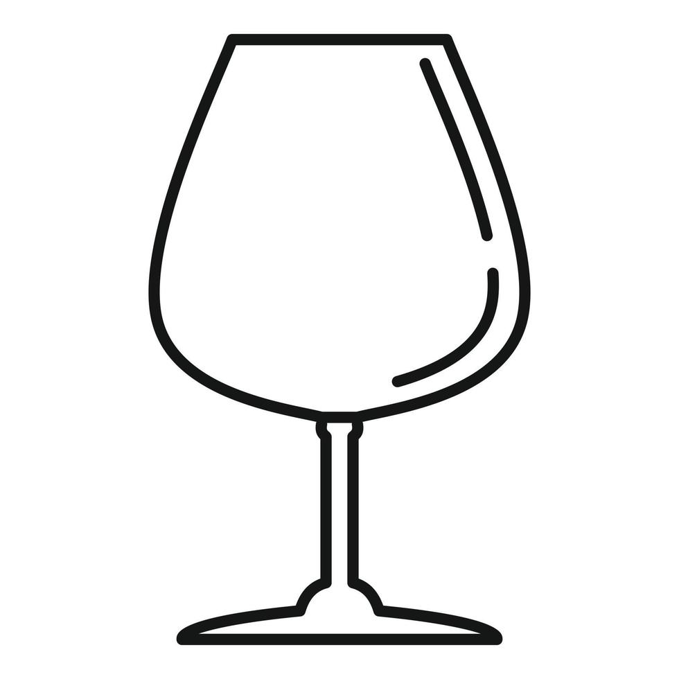 icono de cristalería de alcohol, estilo de esquema vector