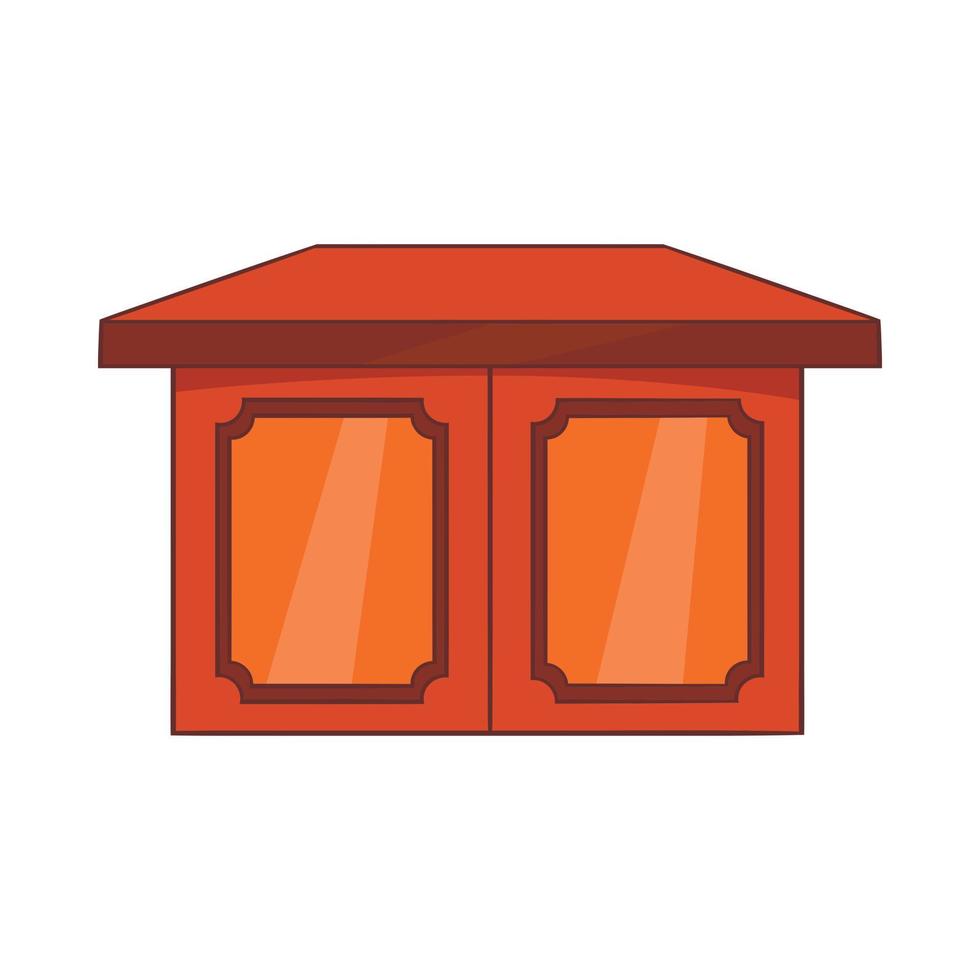 mesa para el icono de la sala de estar, estilo de dibujos animados vector