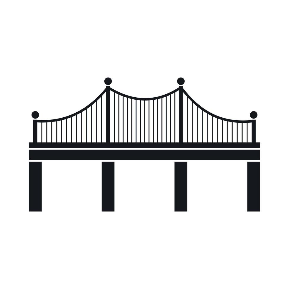 icono de puente, estilo simple vector