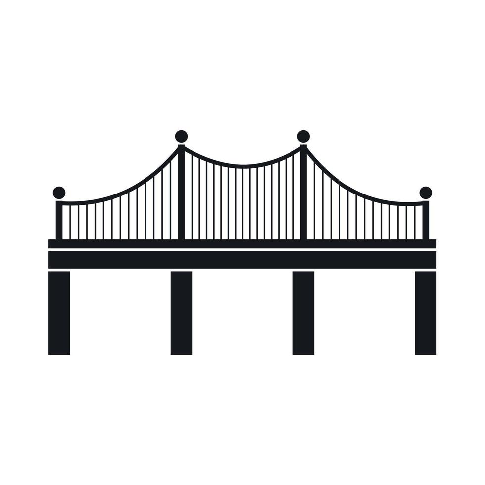 Bridge icon, simple style vector