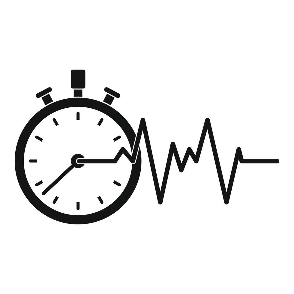 Encephalogram icon, simple style vector